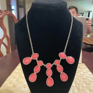 Liz Claiborne Gold and Pink tone Necklace Beautiful